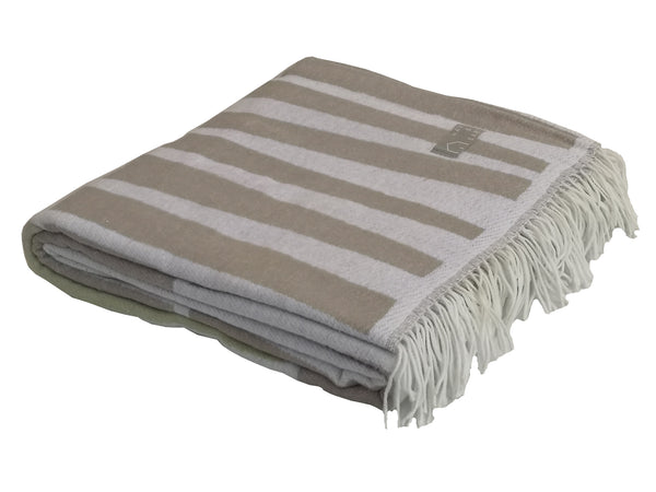 Wohndecke Amanda Cotton Acacia Cobblestone - Soft Green