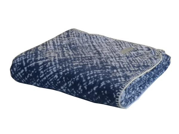 Wohndecke Amanda Cotton Sandstorm Navy - White