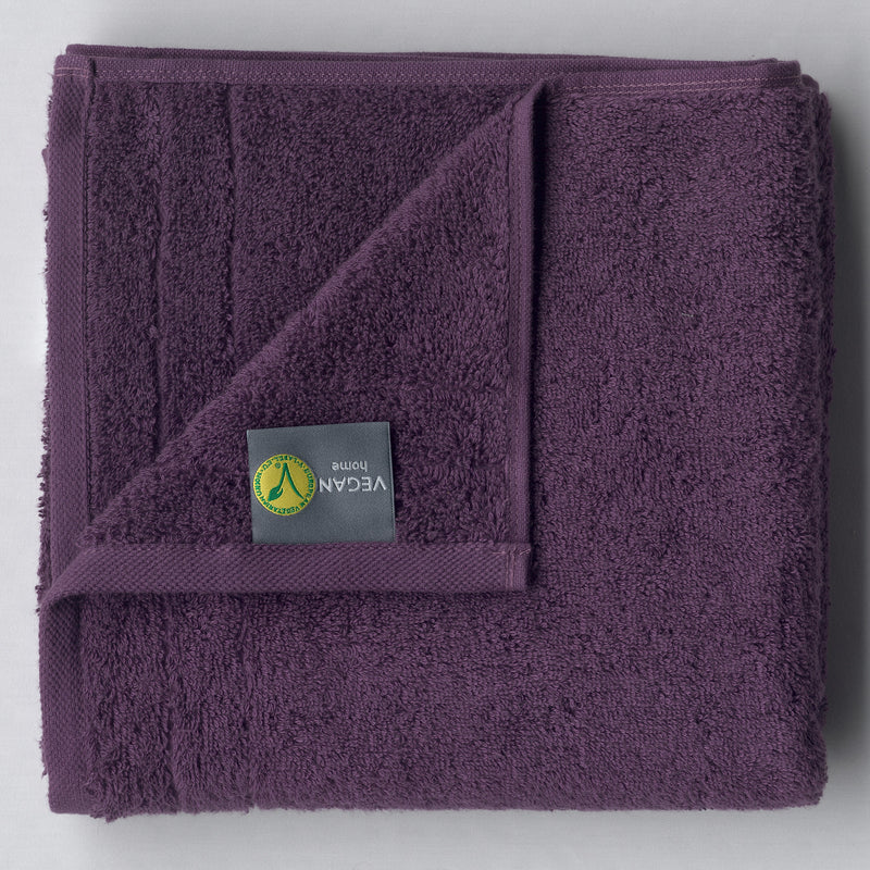 Frottierware Vegan Home Handtuch Aubergine - 50 x 100 cm