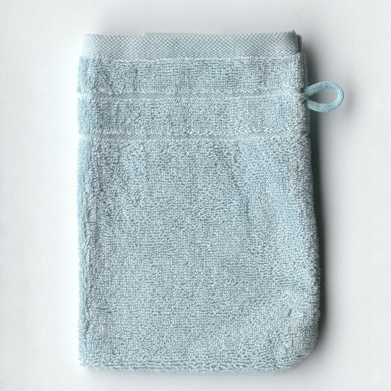 Frottierware Vegan Home Waschhandschuh Eisblau - 16 x 21 cm